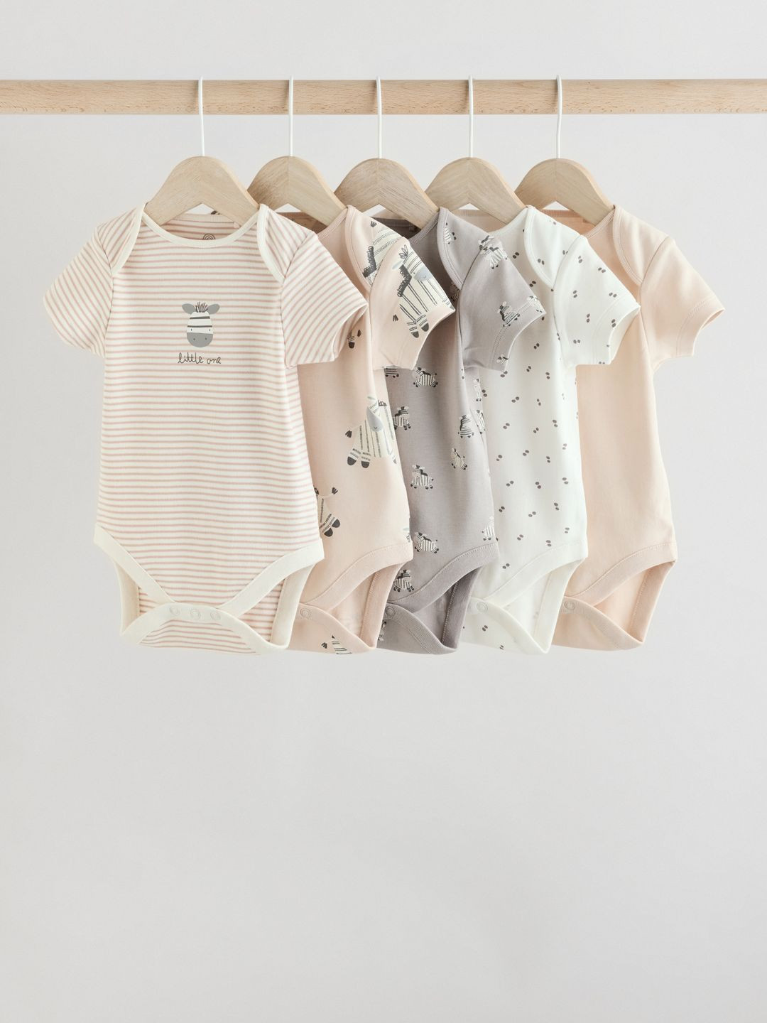 NEXT Infant Pack Of 5 Printed Pure Cotton Bodysuits