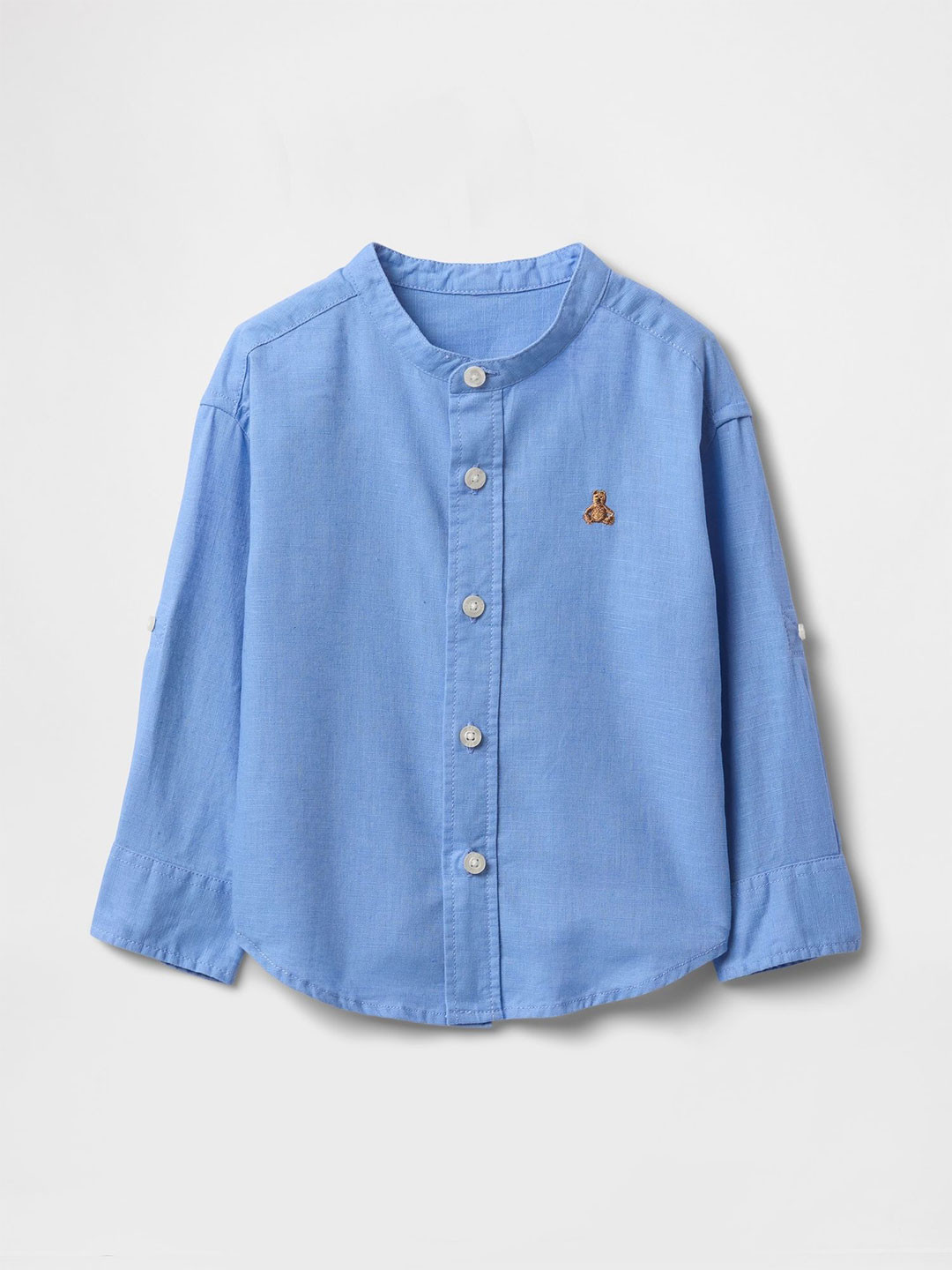 GAP Boys Band Collar Relaxed Fit Shirt