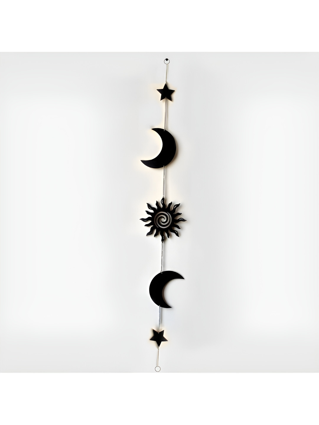 VAH Kya Bat Hai !! Sun moon Stars room decor Plastic Matte Hall Wall Hangings-7.1In