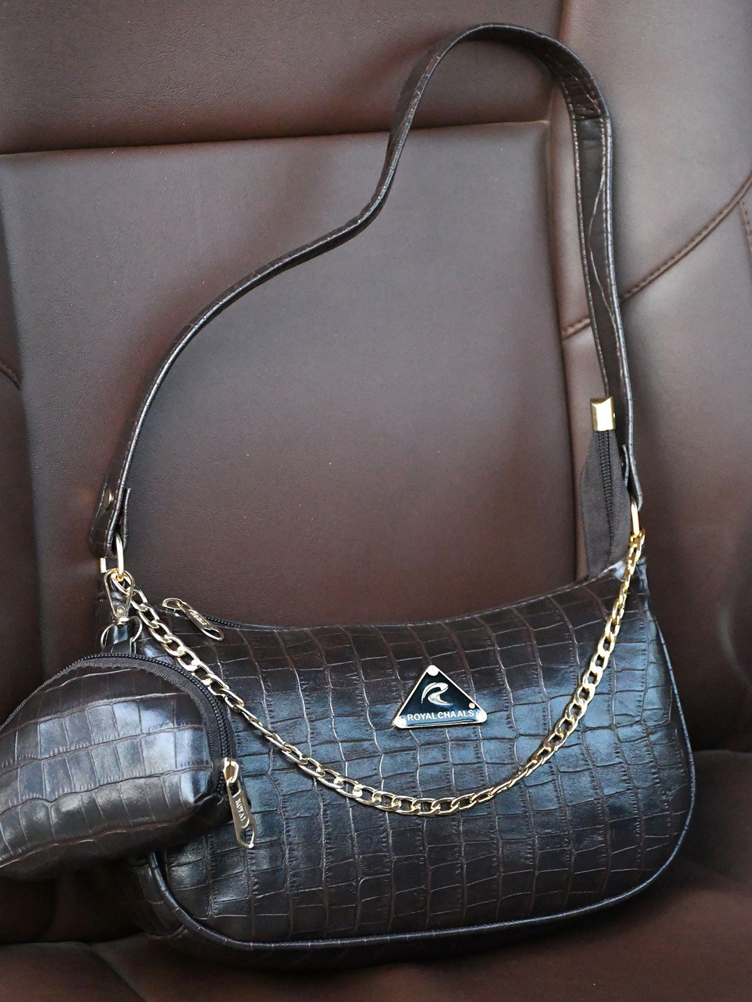 ROYAL CHAALS Textured Crossbody Sling Bag