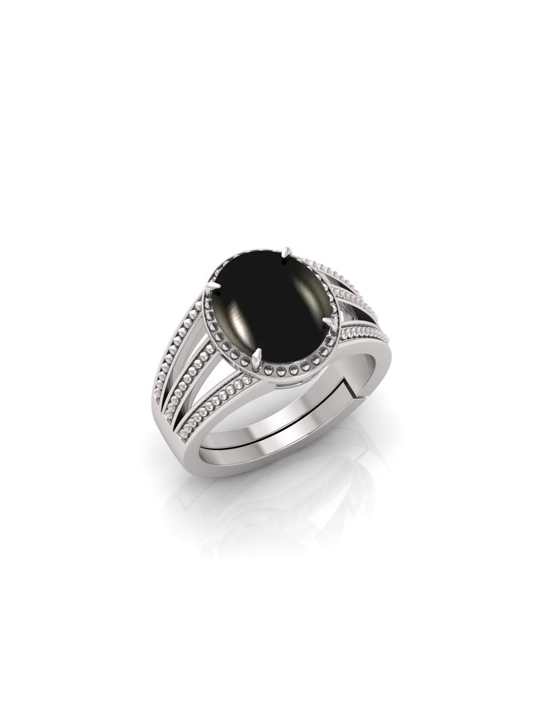 Todani Jems Unisex Agate Stone Silver Plated Ring