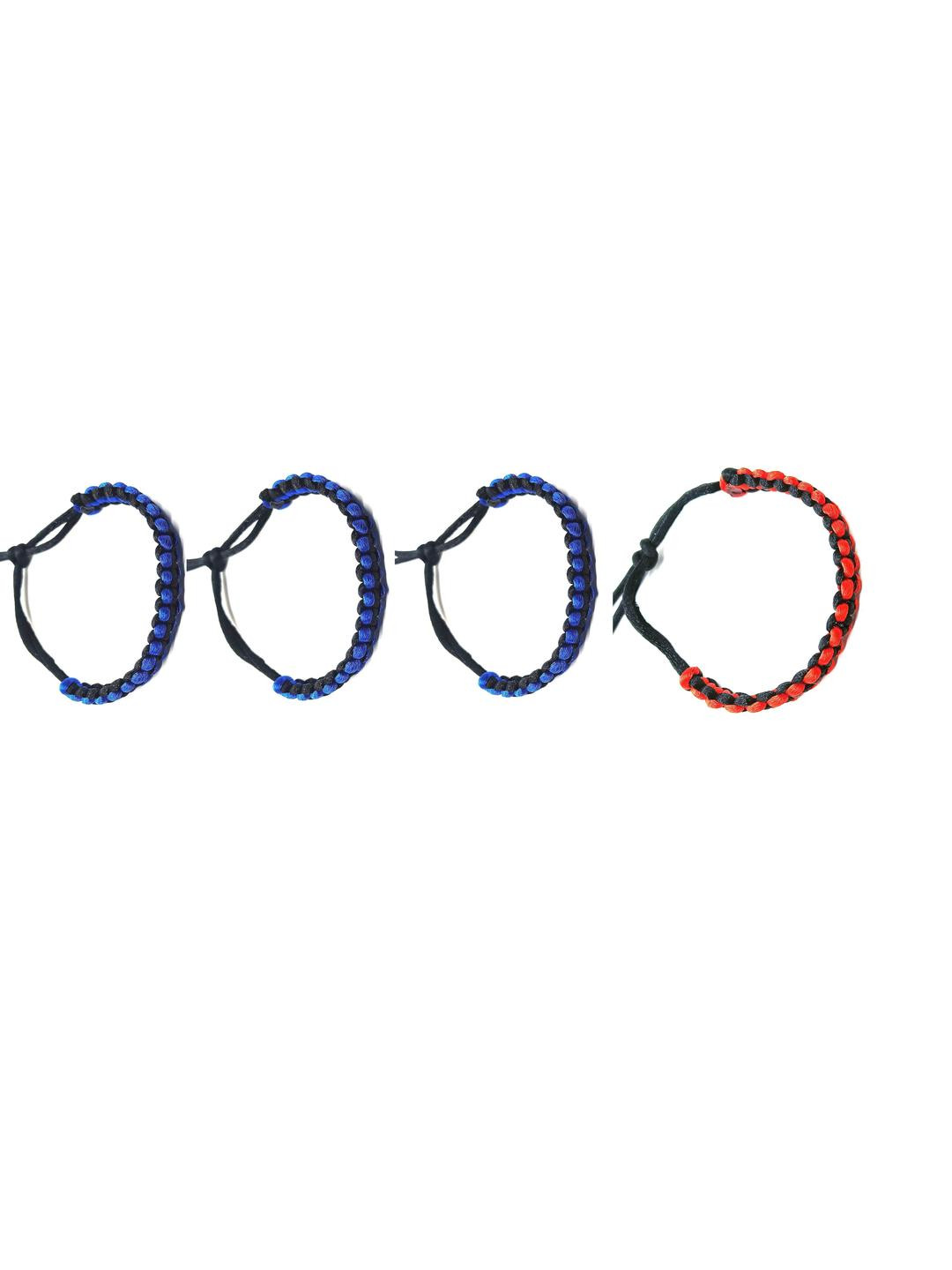 Dynamic Retail Global Women Bule & Red 4 Pieces Bracelet