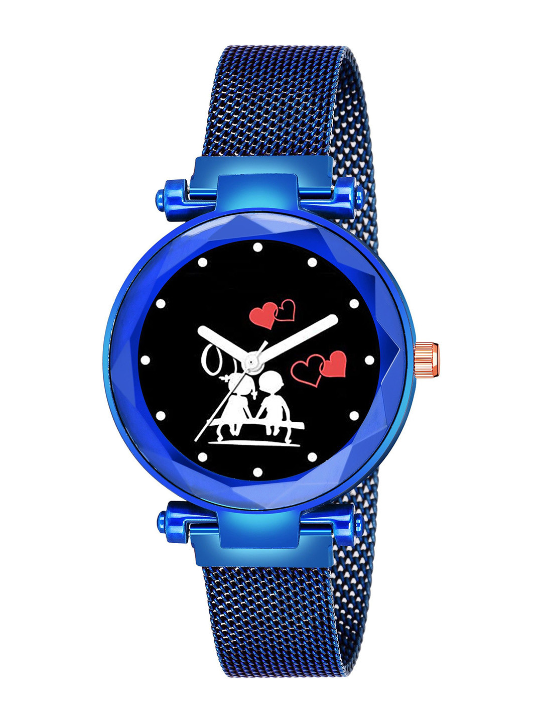 CSAMON Women Bracelet Style Straps Analogue Watch GR379BLU Couple Heart M