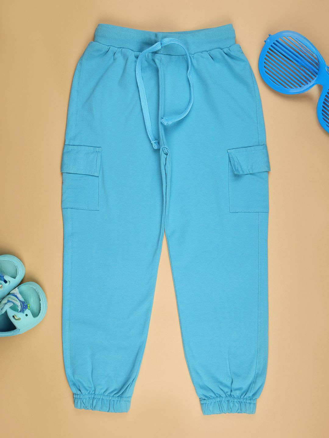V-Mart Girls Cotton Loop Knit Joggers Trousers