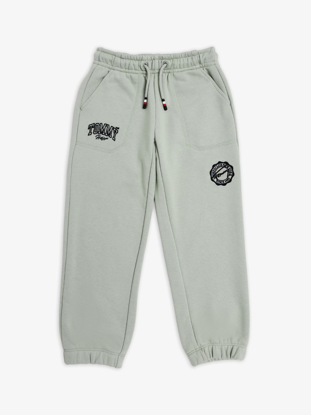 Tommy Hilfiger Boys Europe Logo Printed Relaxed Fit Mid-Rise Joggers