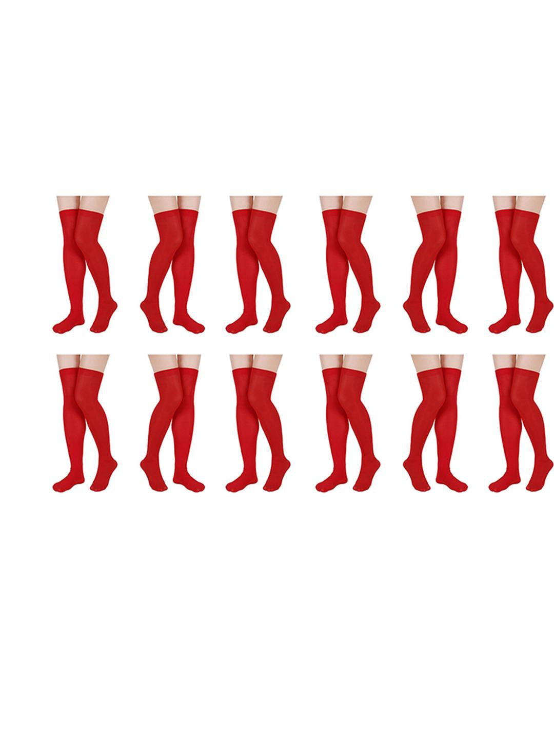 MUKHAKSH Red Cotton Socks