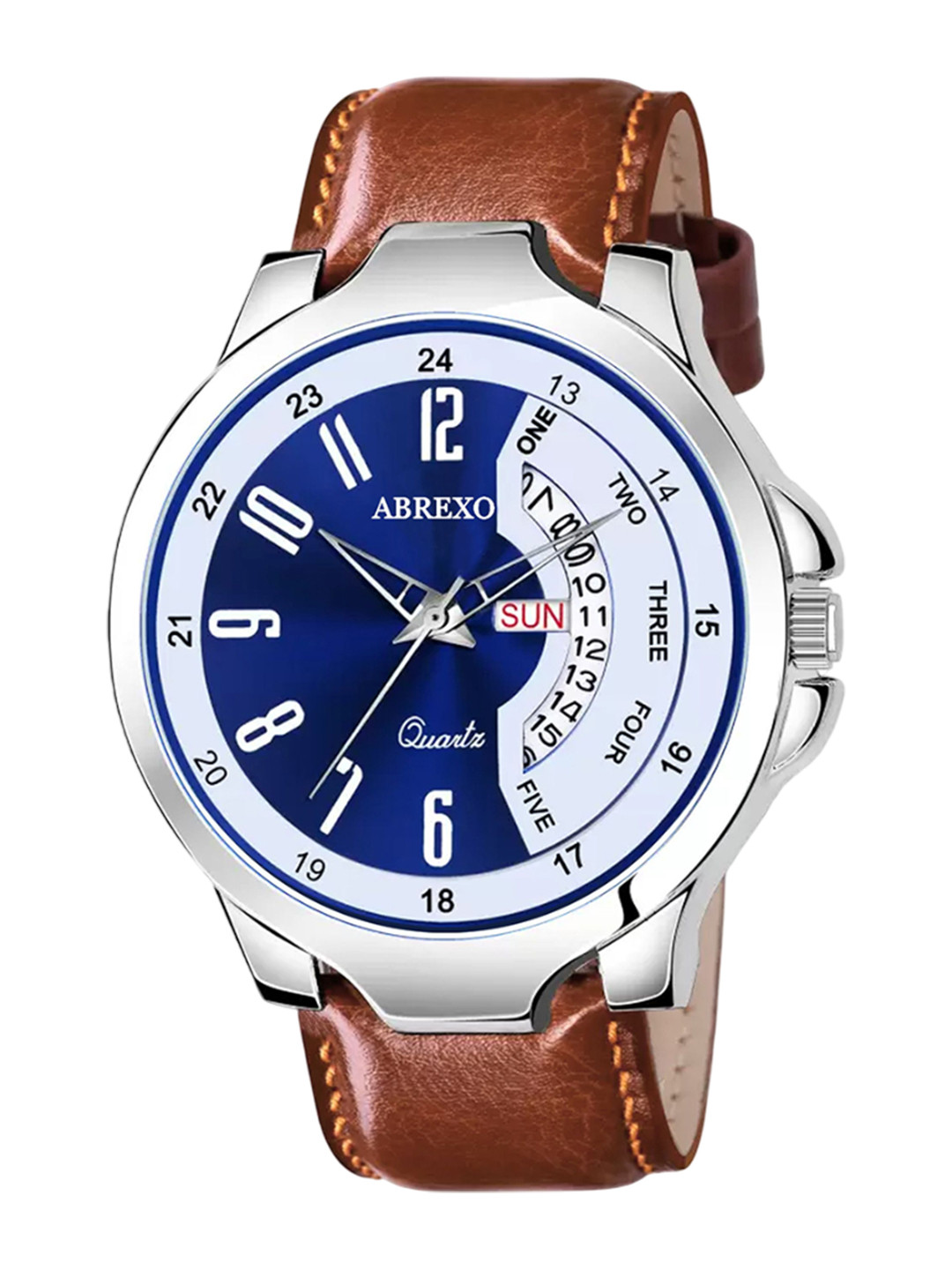 Abrexo Men Analogue Watches Abx2916-Blue Brown Day & Date Watch