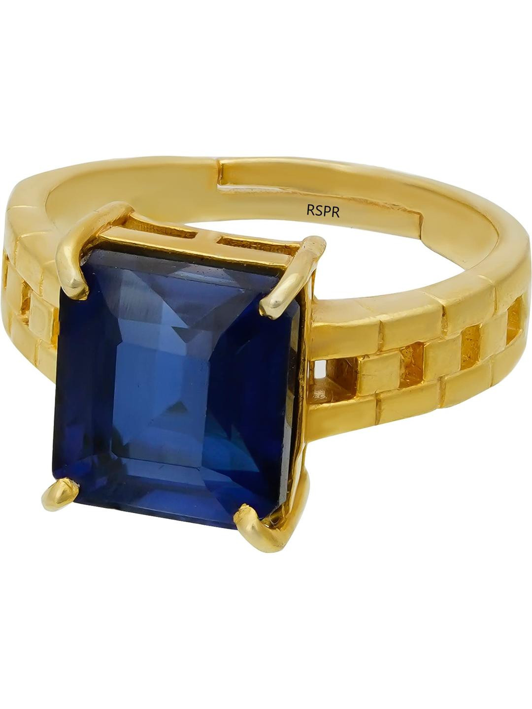 3.25 Ratti Neelam Blue Sapphire Adjustable Ring With Lab Certificate