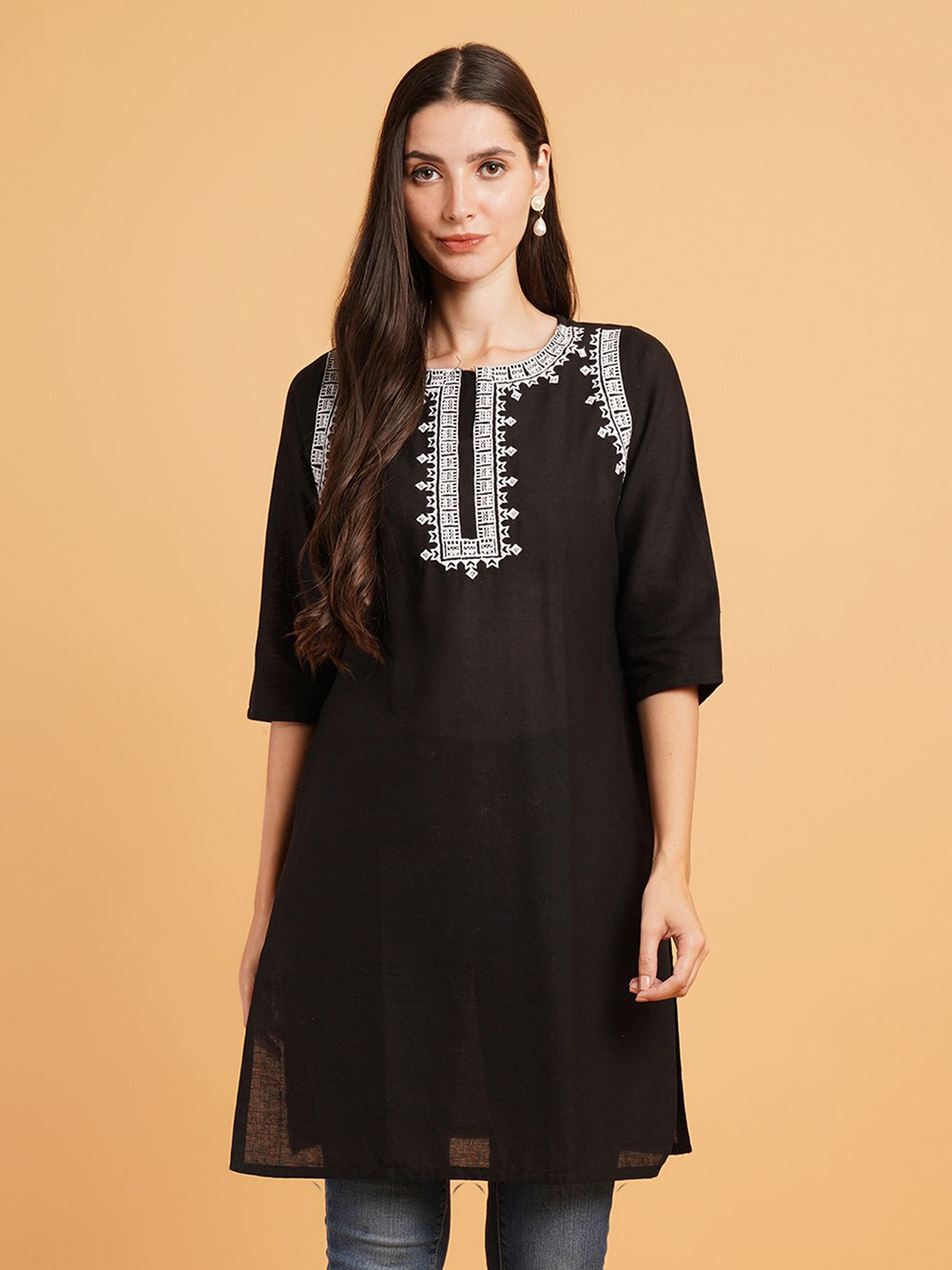 Ethic Glance Women Ethnic Motifs Embroidered Cotton Kurta