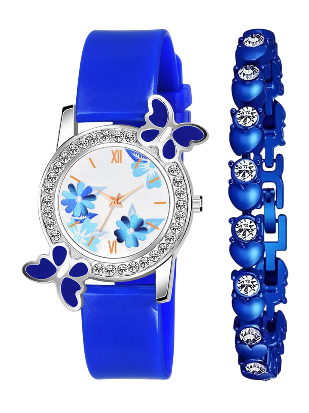 CSAMON Women Printed Dial & Bracelet Style Straps Analogue Watch 328 BLUFosil Dani B