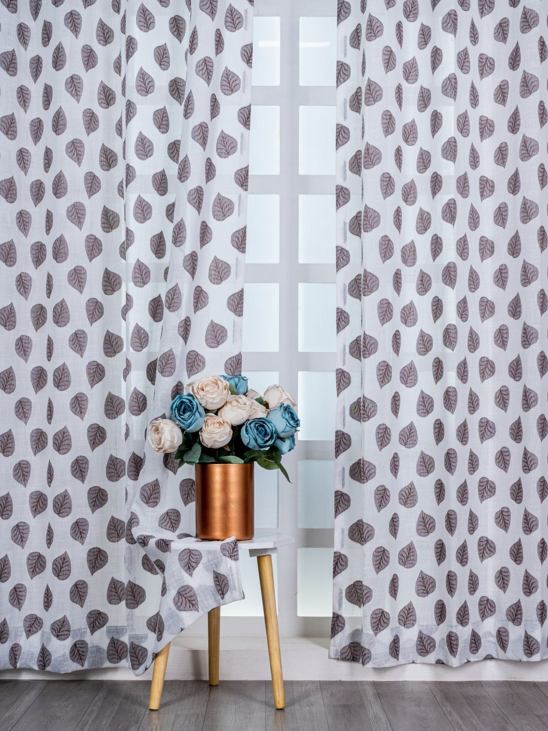 Parda Online Brown Linen Door Curtain