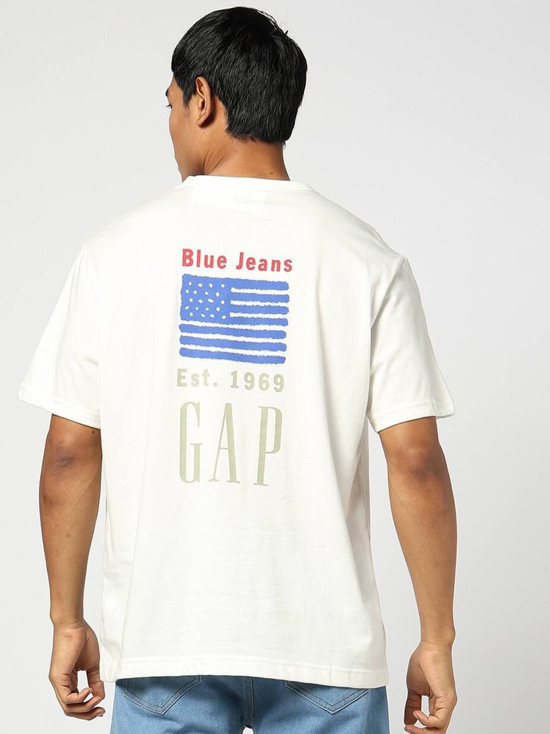 GAP Logo Printed Crew Neck T-Shirt