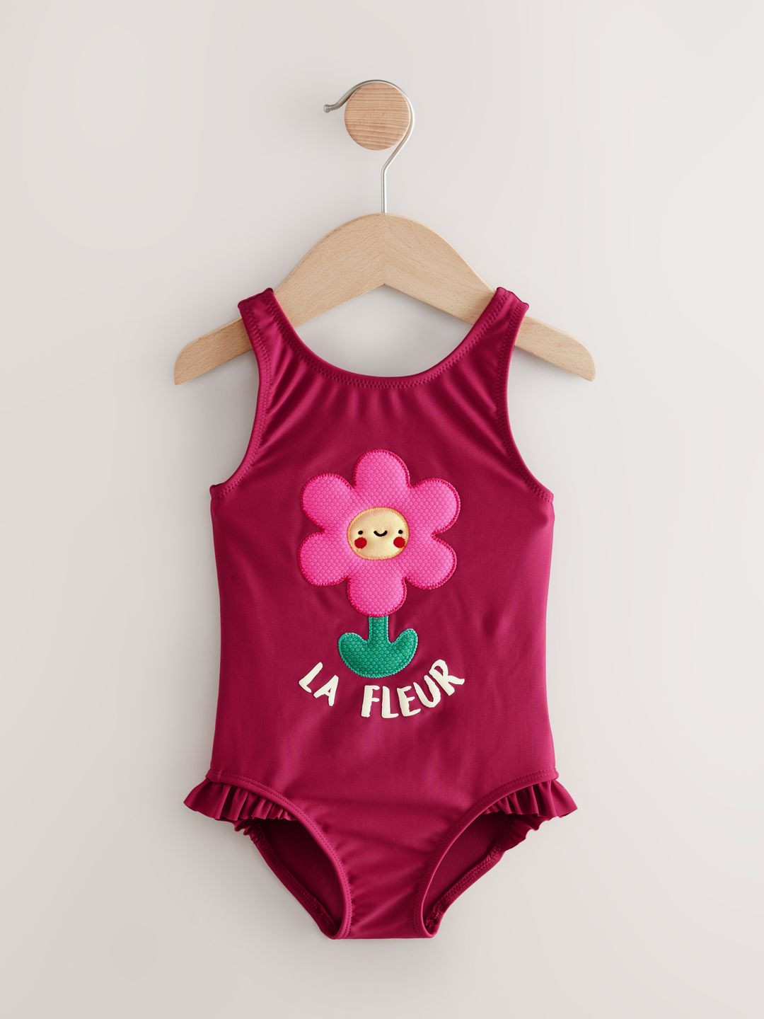 NEXT Girls Floral Applique Swim Bodysuit