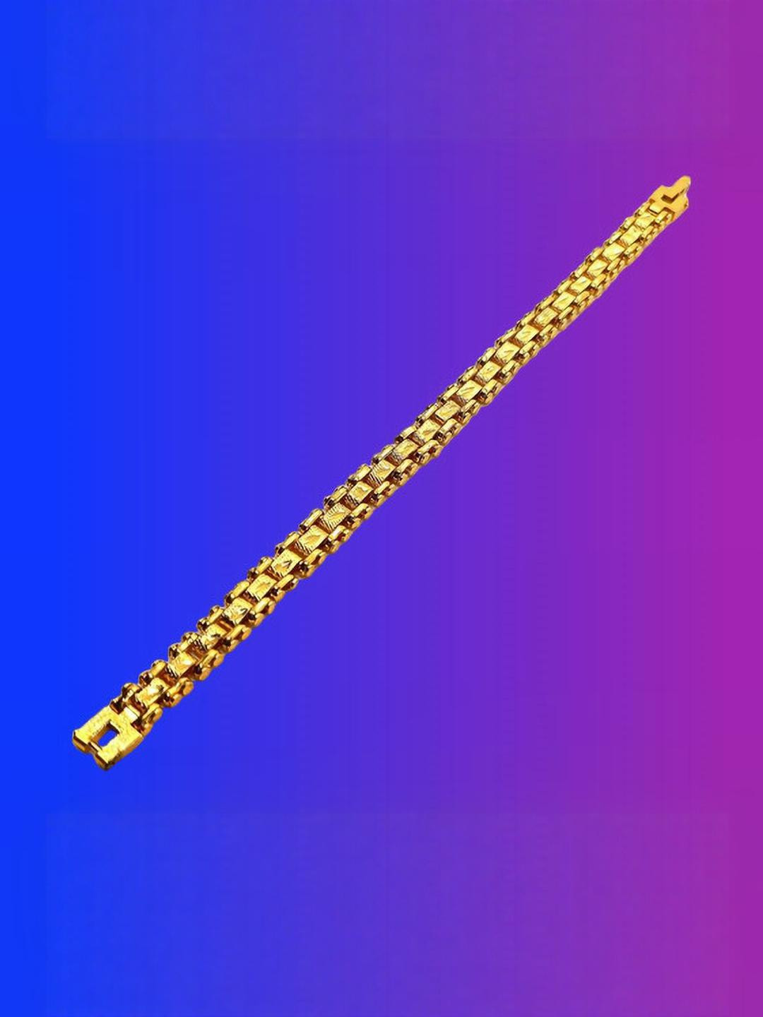 Dynamic Retail Global Stainless steel Men Gold-Plated Bracelet