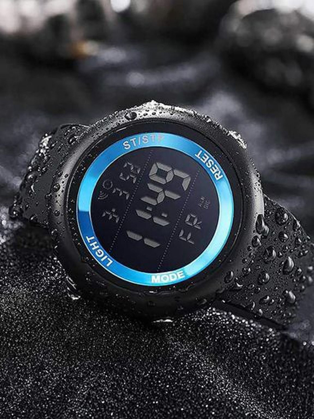 Abrexo Men Round Dial & Straps Digital Watch Abx2029-Blue
