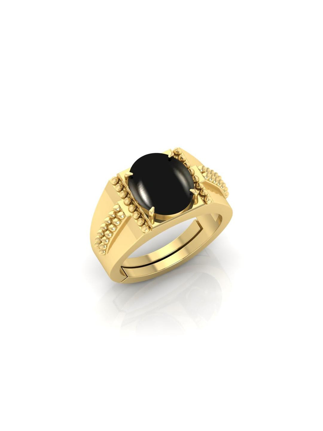 Todani Jems Gold Plated Agate Stone Adjustable Ring