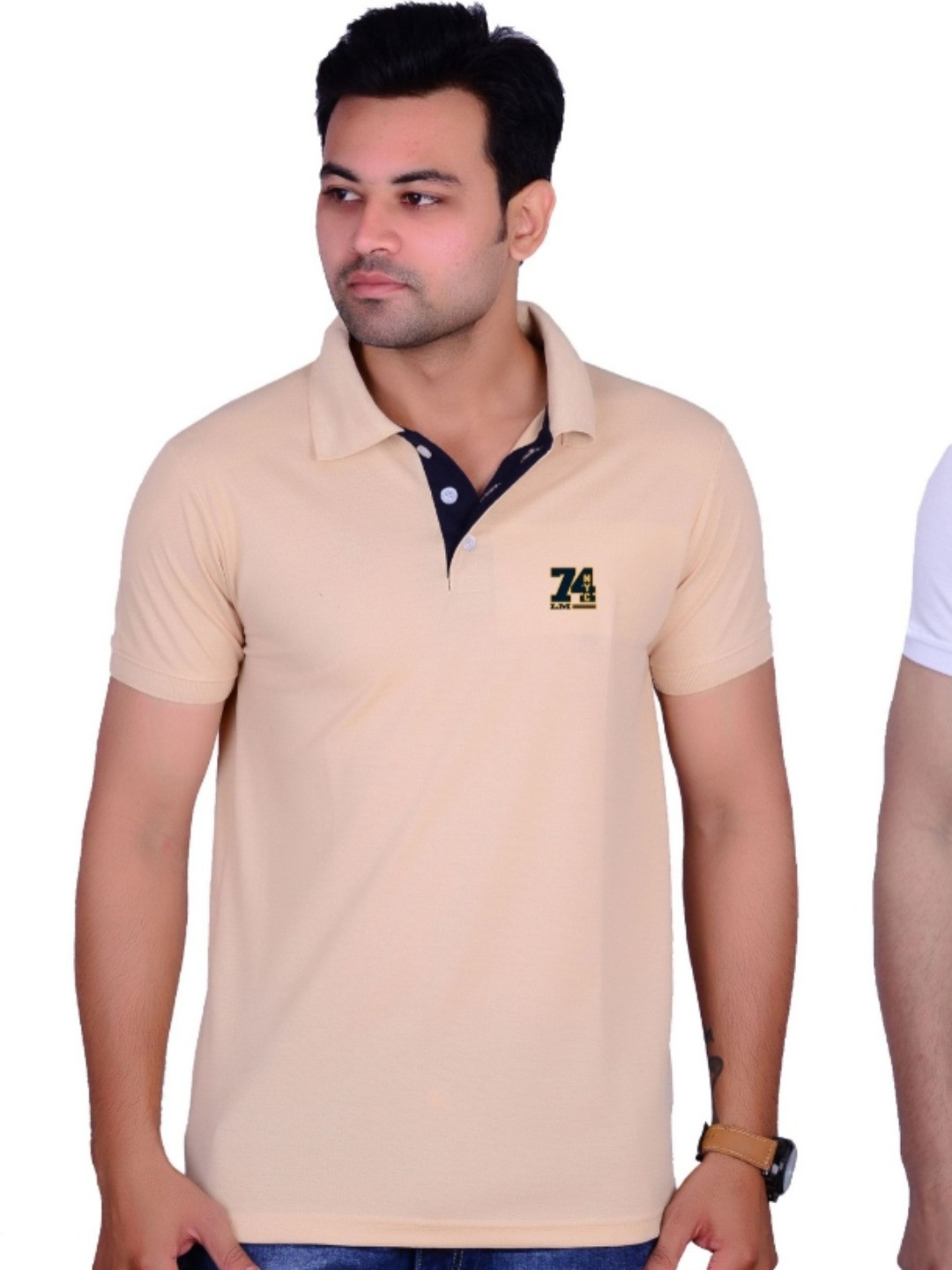 LA MILANO Men 2 Polo Collar Slim Fit T-shirt
