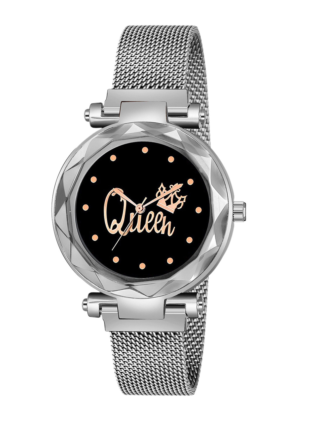 CSAMON Women Printed Dial Analogue Watch - Queen Silver Maganet