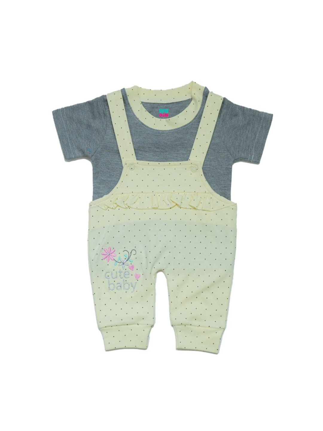 LUV-DUB Printed Dungarees With T-Shirt