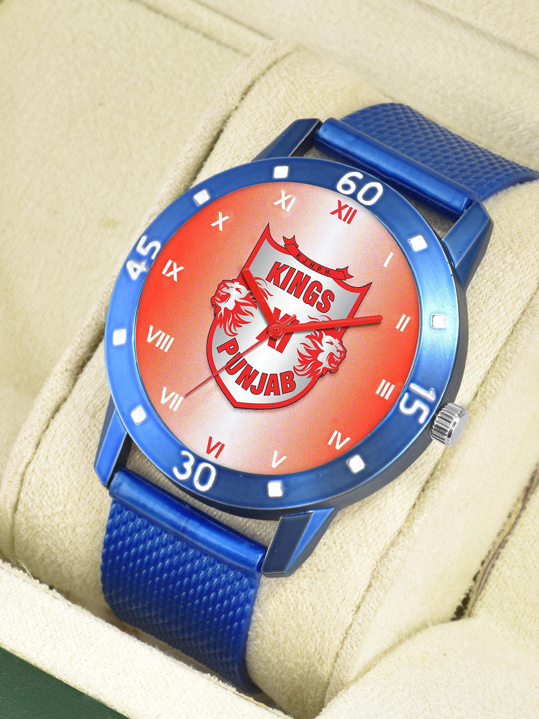 CSAMON Unisex Printed Dial & Textured Straps Analogue Watch KXIP_BlueAeviyo_Case