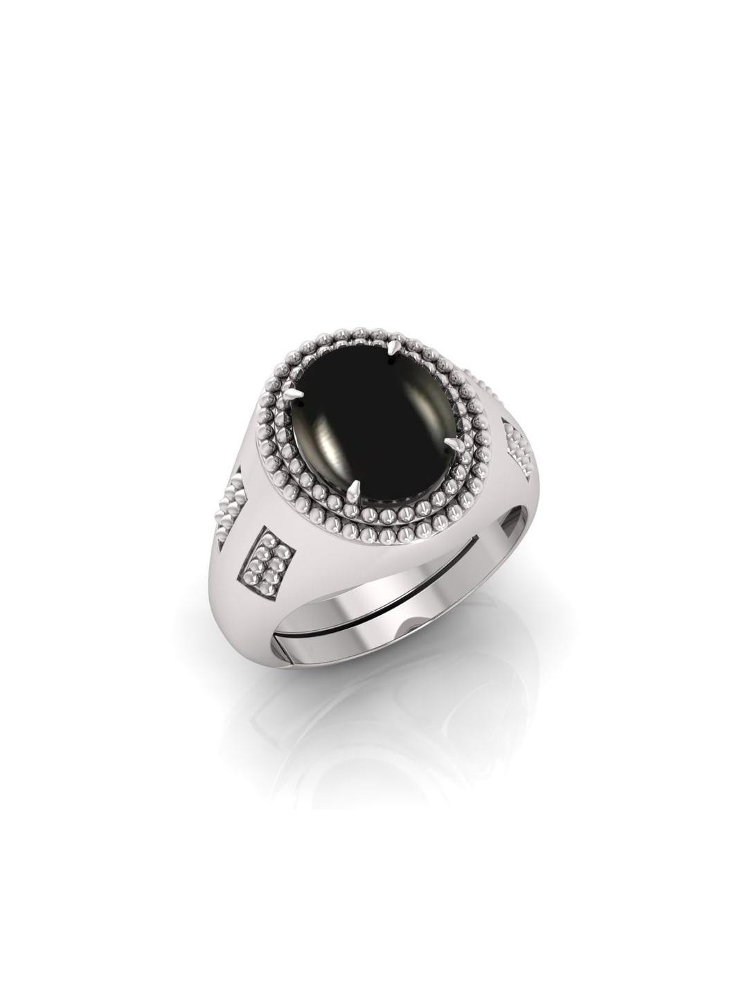 Todani Jems Silver Plated Agate Gemstone Adjustable Ring