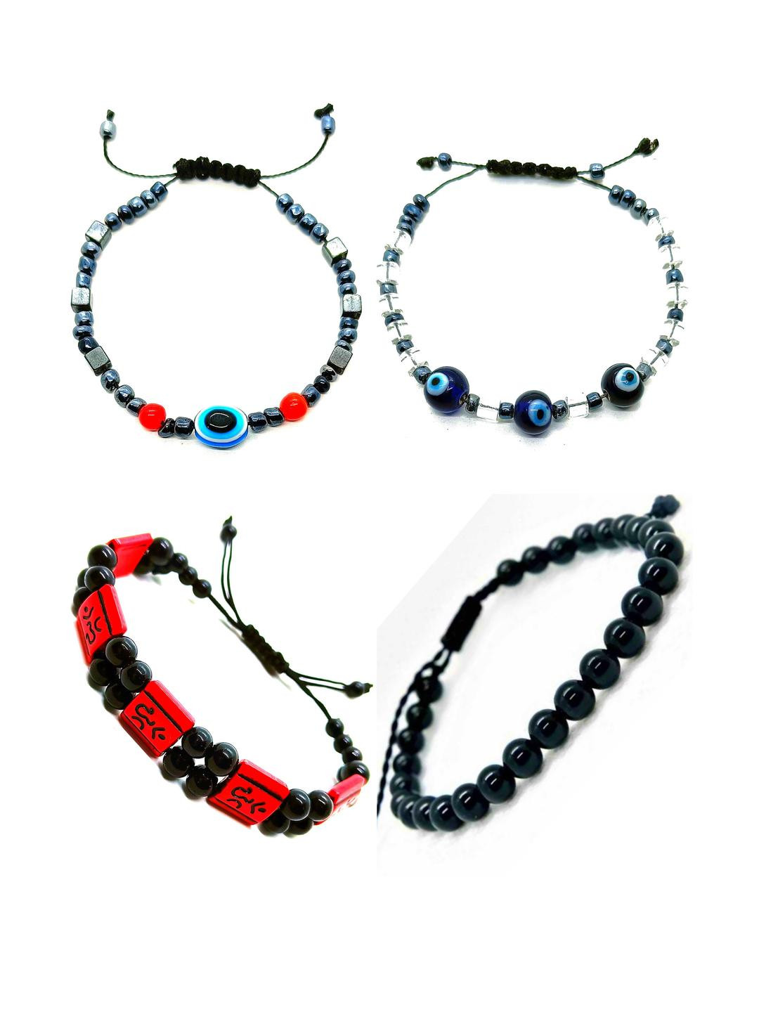 Dynamic Retail Global Women Red and Black 4 Pieces Bracelet