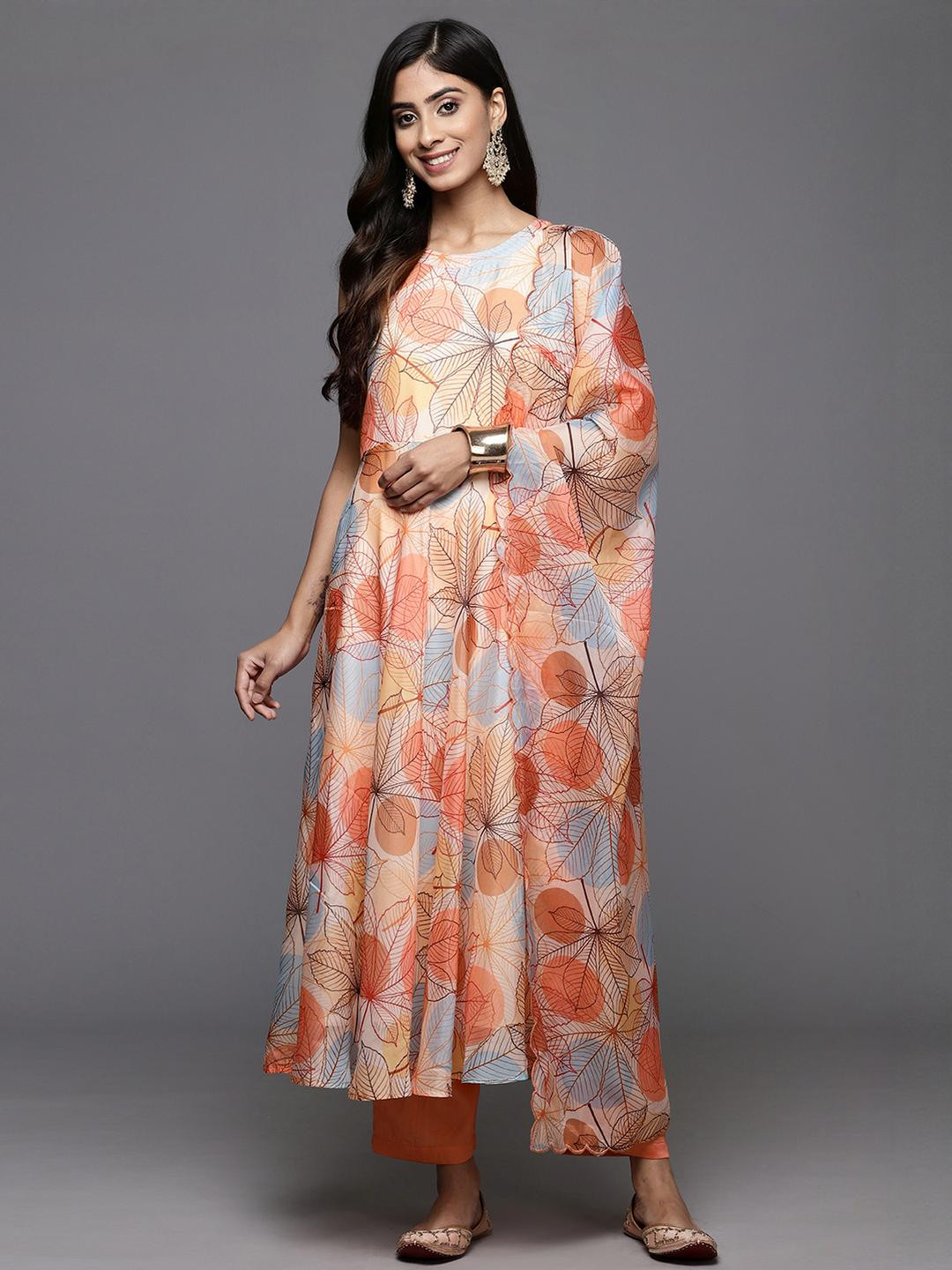 KSUT Beige Silk Blend Kurta Sets