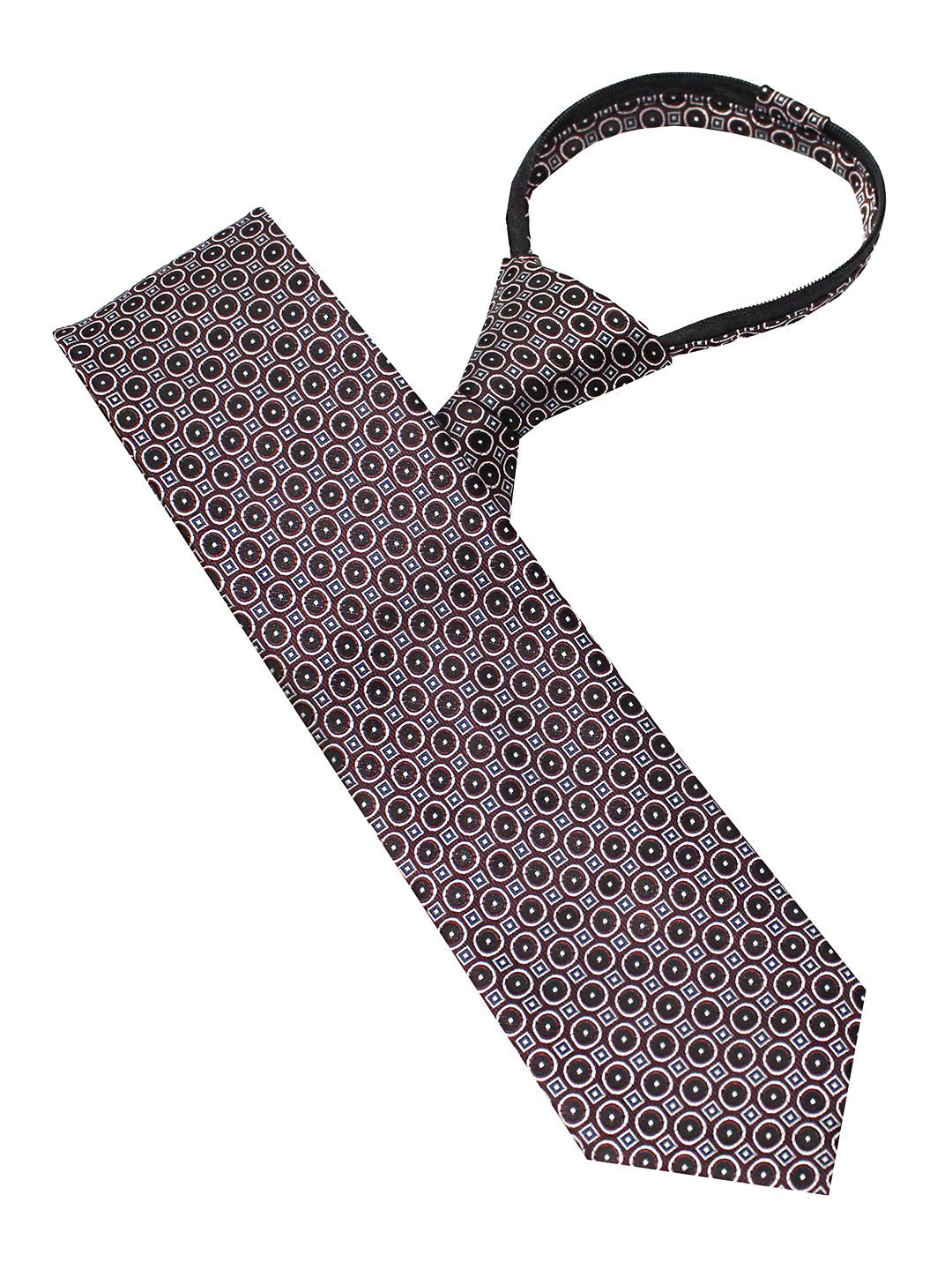 Leonardi Men Woven Design Zipper Tie
