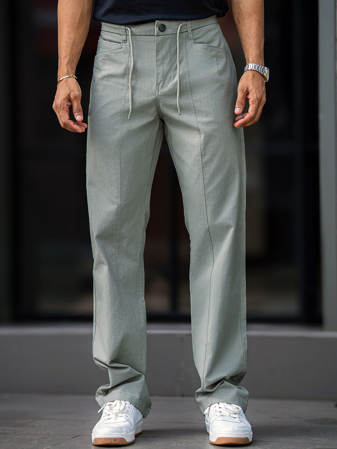 Maniac Men Comfort Tapered Fit Joggers Trousers