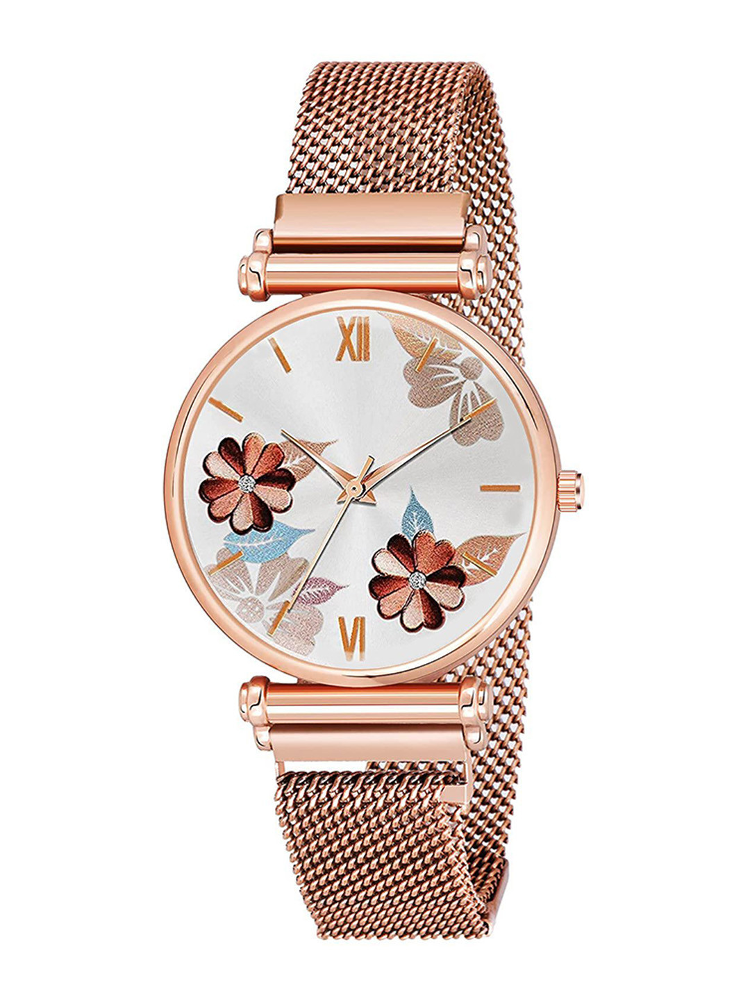 CSAMON Women Embellished Bracelet Style Straps Analogue Watch C34RG RED Fosil RG M