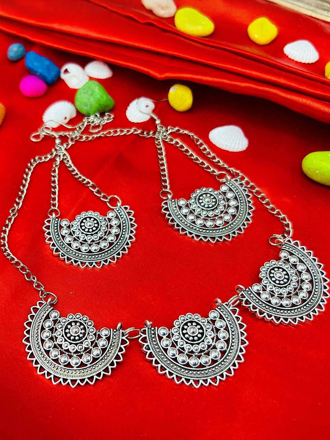 BONGO NARI BOUTIQUE Oxidised Silver Jewellery Set