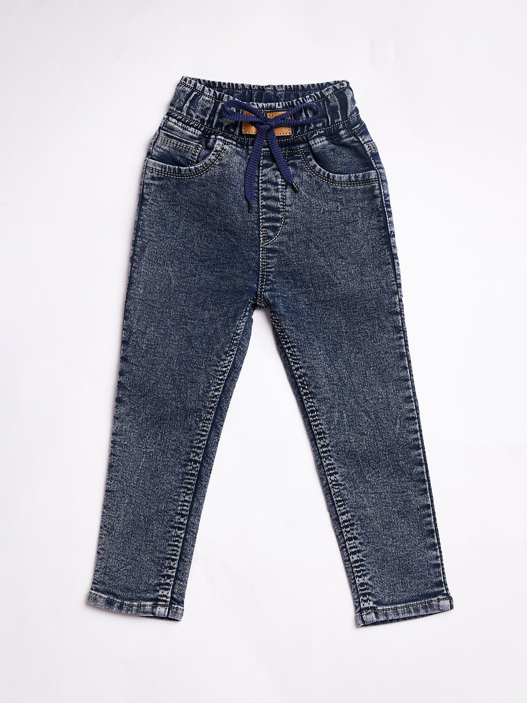 F2M Boys Slim Fit High-Rise Light Fade Stretchable Jeans