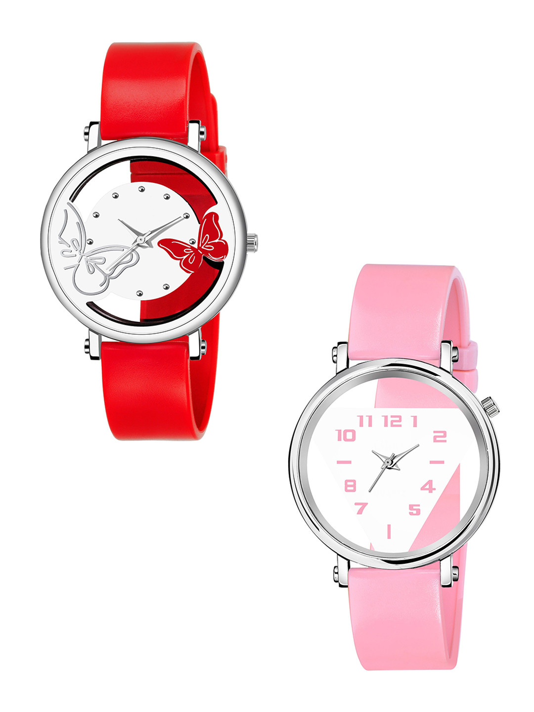 CSAMON Women Dial & Straps Watch 601 Red 602 Pink
