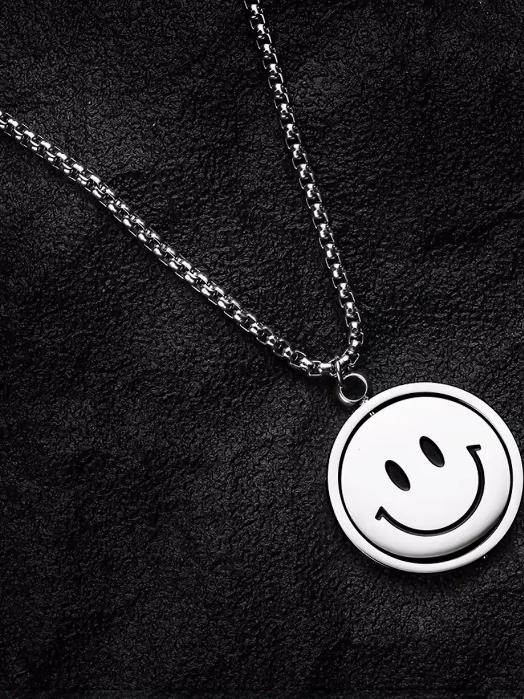 Nitant Happy & Sad Rotating Necklace Pendant Chain