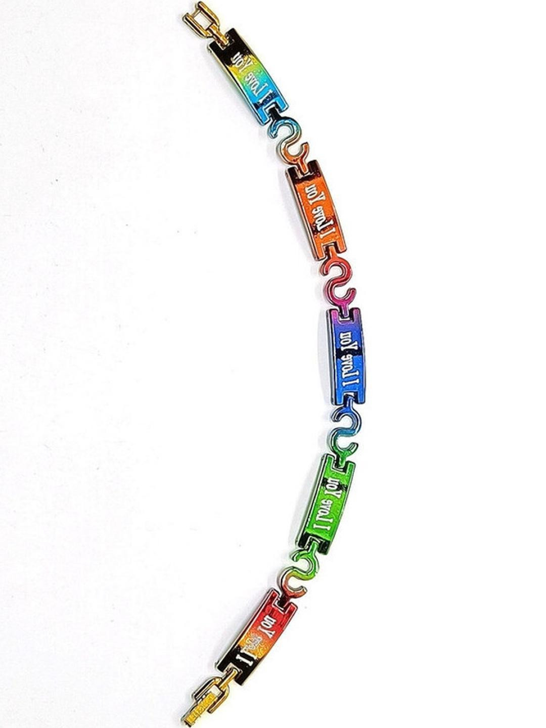 Dynamic Retail Global Men Multicolour Alloy Link Bracelet N_INT225