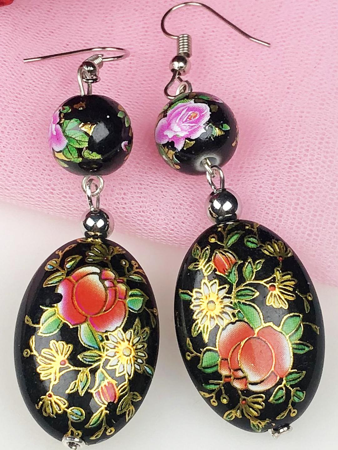 Zhupuk Contemporary Gemstone, Handcrafted, Drop Earrings