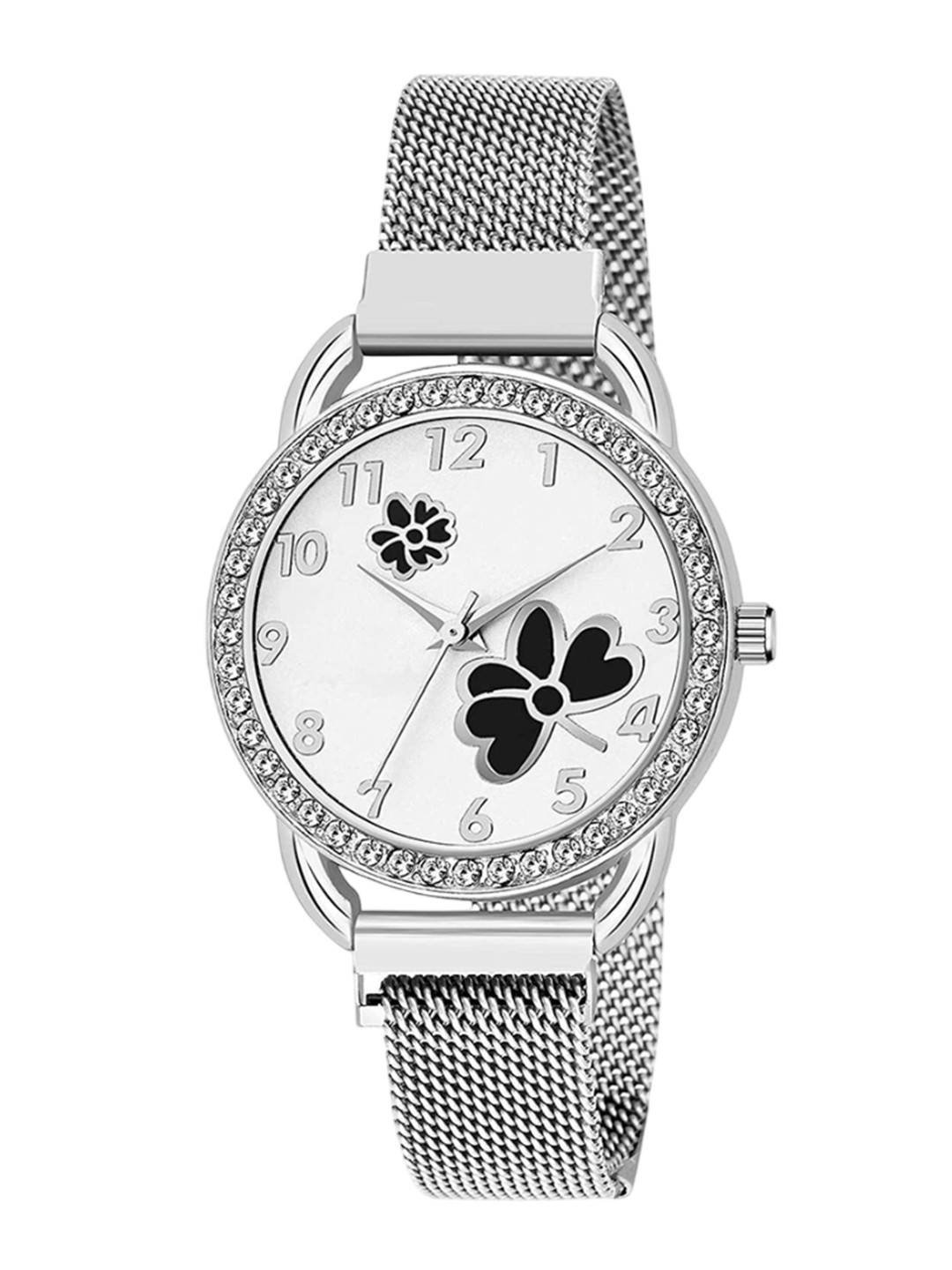 CSAMON Women Dial & Straps Watch C_23 SLV 315 BLK Dial