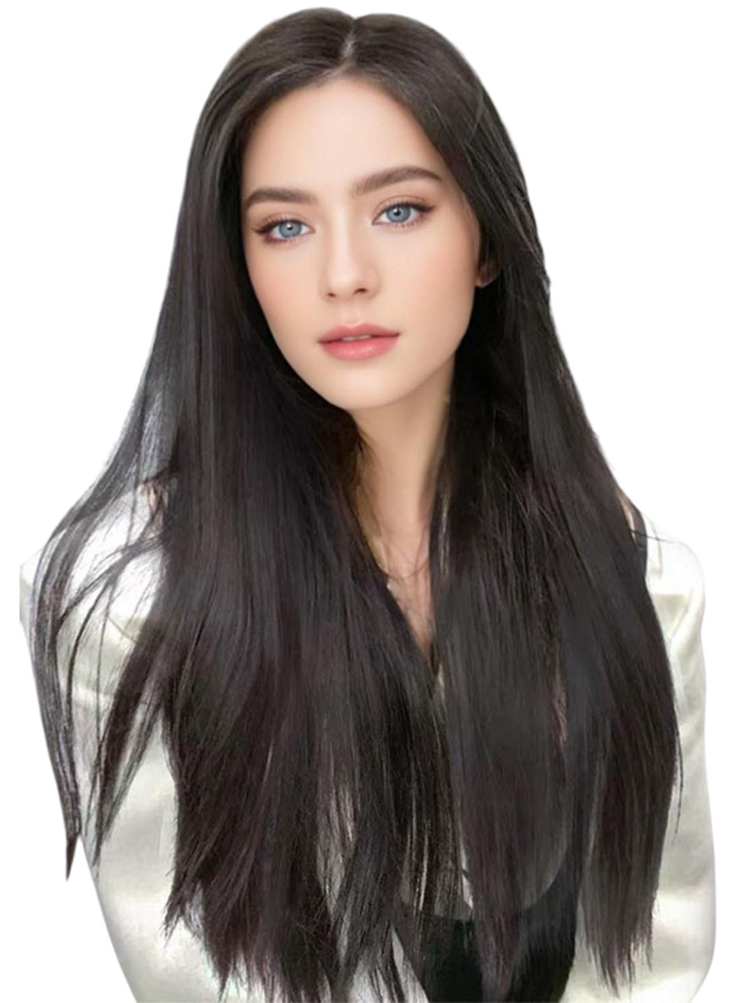 CHANDERKASH 5-Pcs Clip In Straight Locks Hair Extension- Brown- 12 Inch