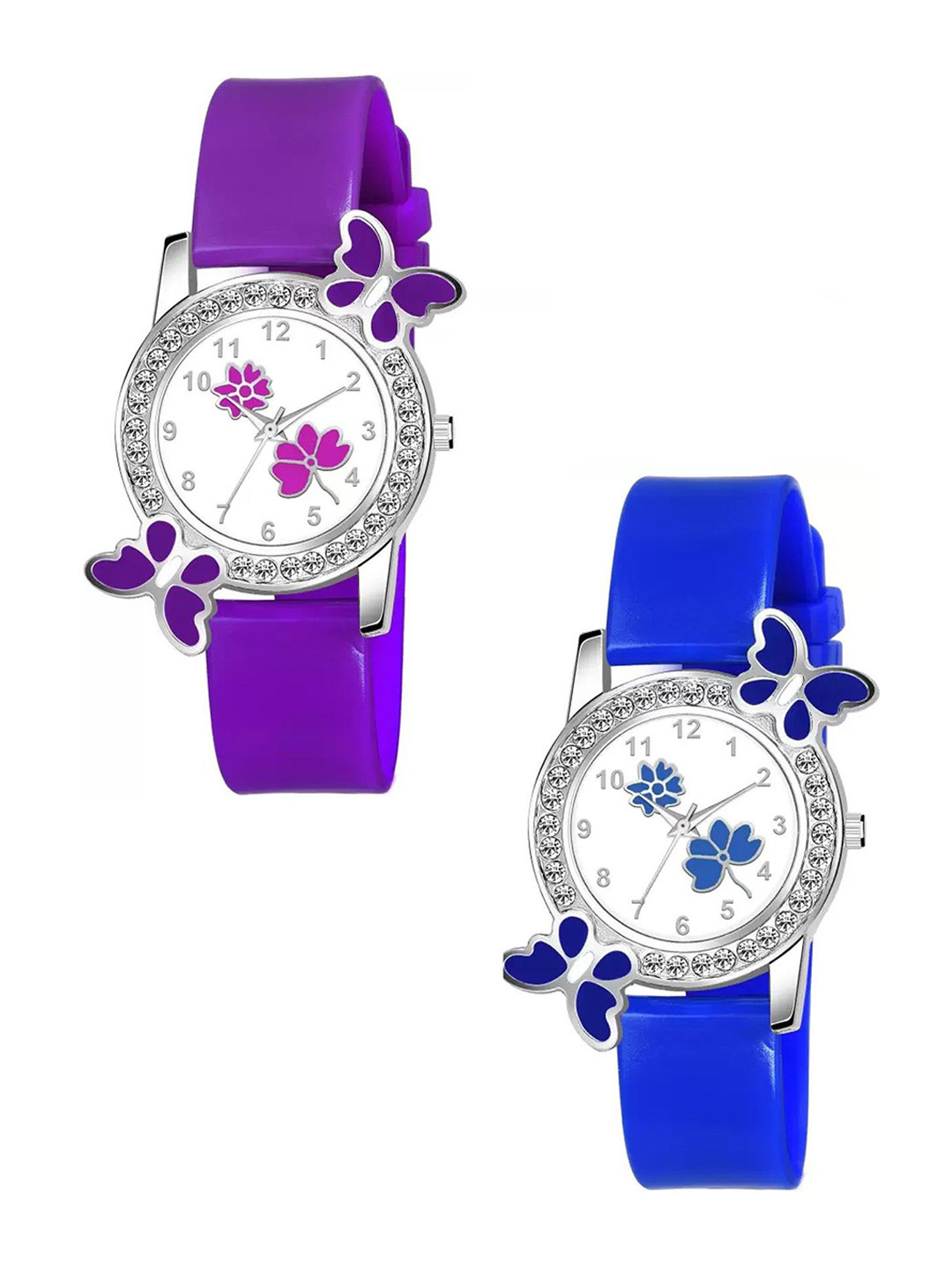 CSAMON Women Pack of 2 Watch 328 PUR315 BLU315