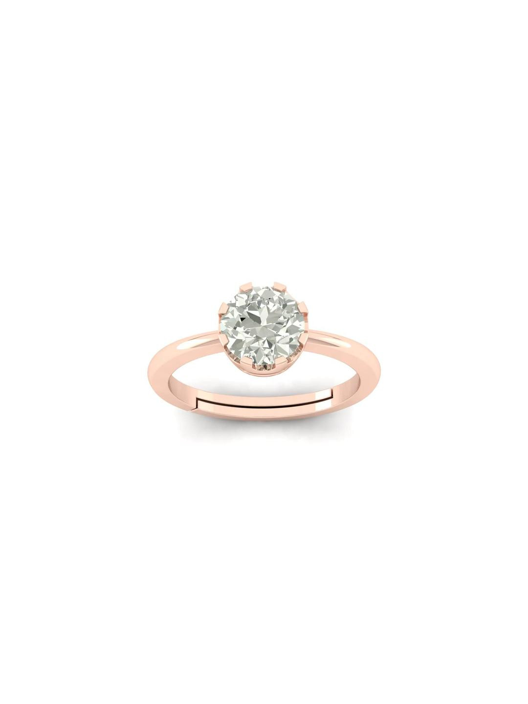 Love Collection Rose Gold Cubic Zirconia Ring For Women And Girls