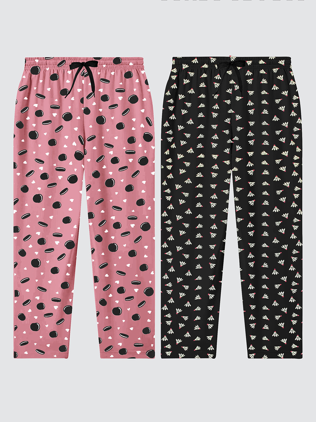 Tee Weavers Girls Pack Of 2 Printed Cotton Lounge Pants