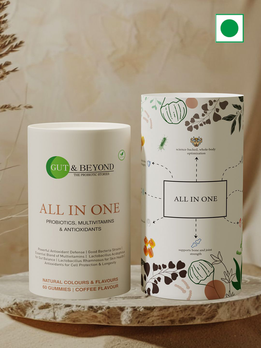 GUT & BEYOND Multivitamin All-In-One Gummies - 60 Gummies- Lemon Flavor