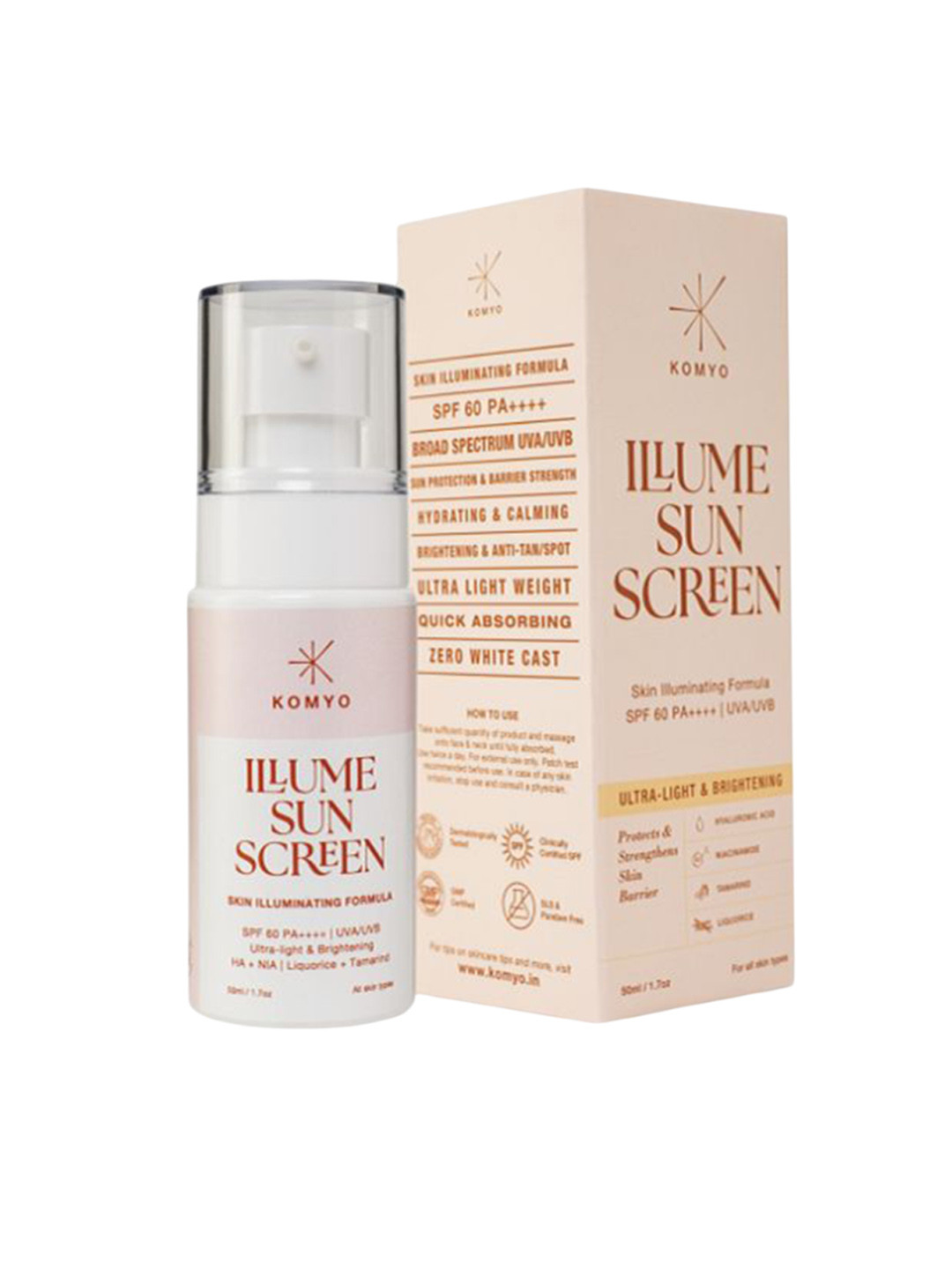 Komyo Illume Sunscreen SPF 60 PA++++ - 50 ml