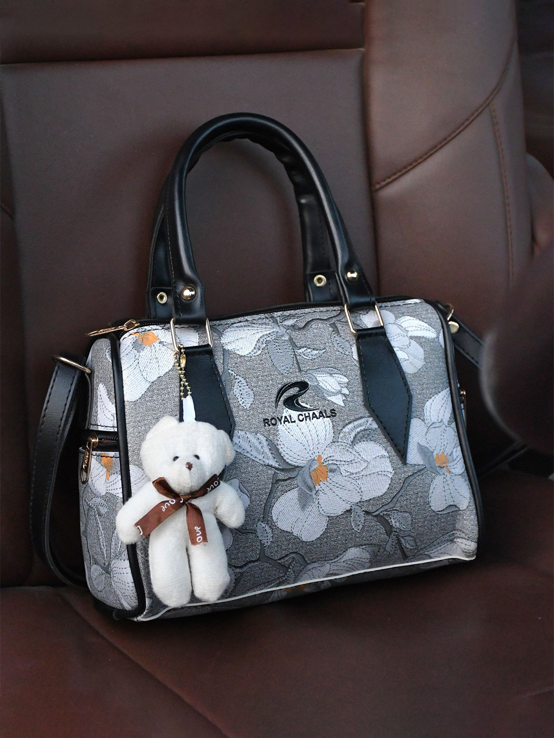 ROYAL CHAALS Women Floral Structured Handheld Bag
