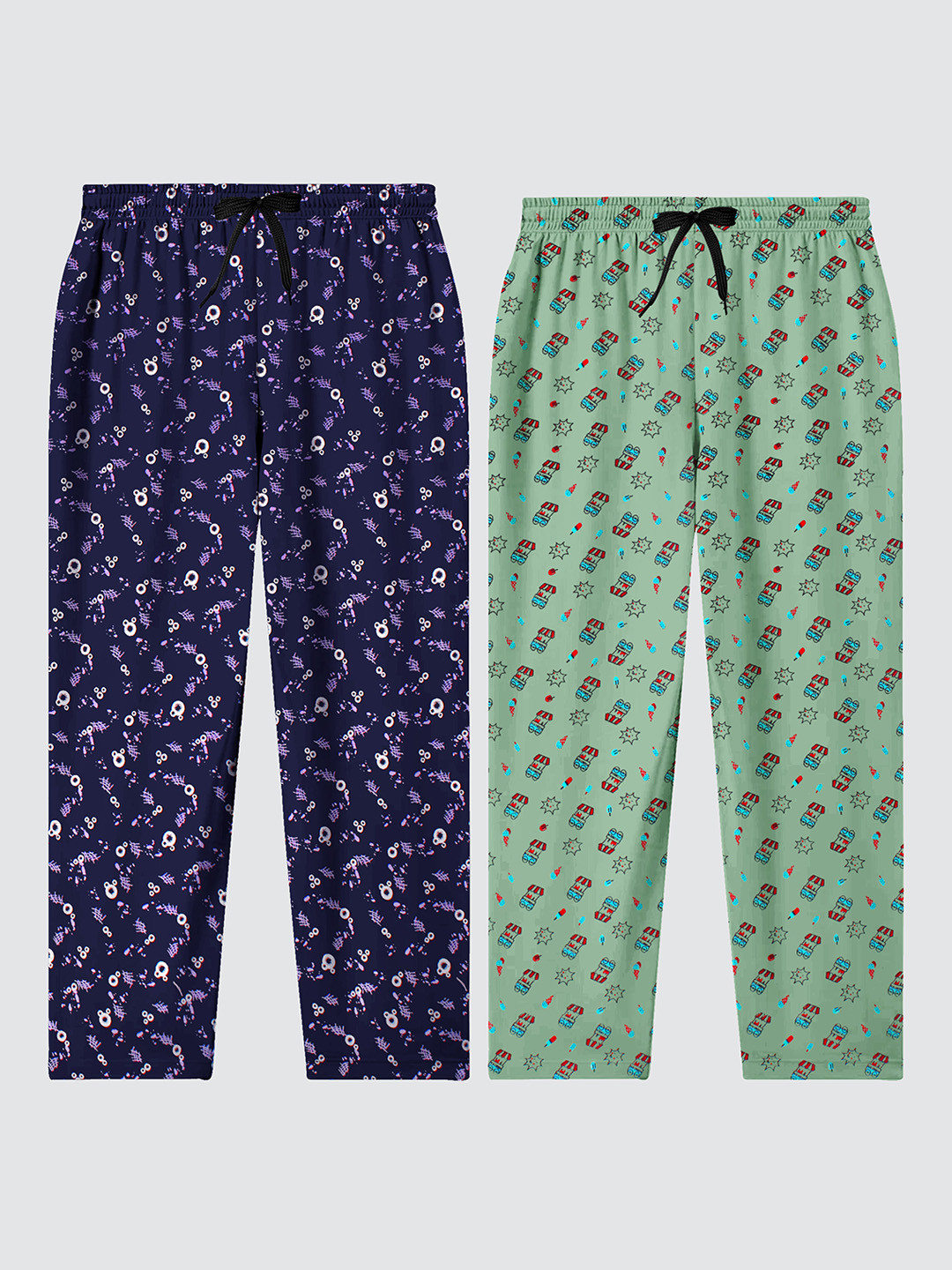 Tee Weavers Girls Pack Of 2 Printed Cotton Lounge Pants