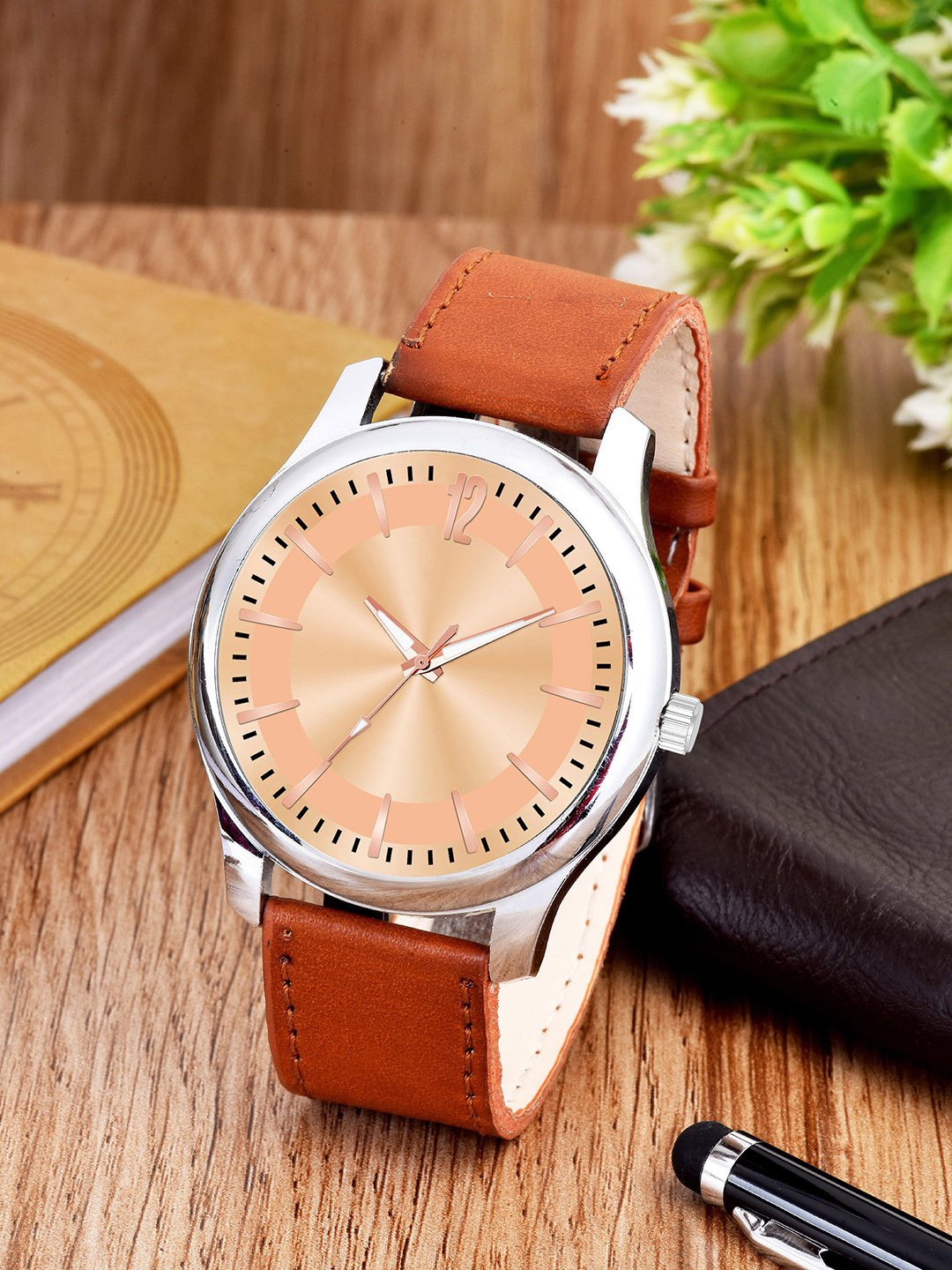 CSAMON Men Printed Dial & Straps Analogue Watch 1017 RGB9084 BRO Chikani L