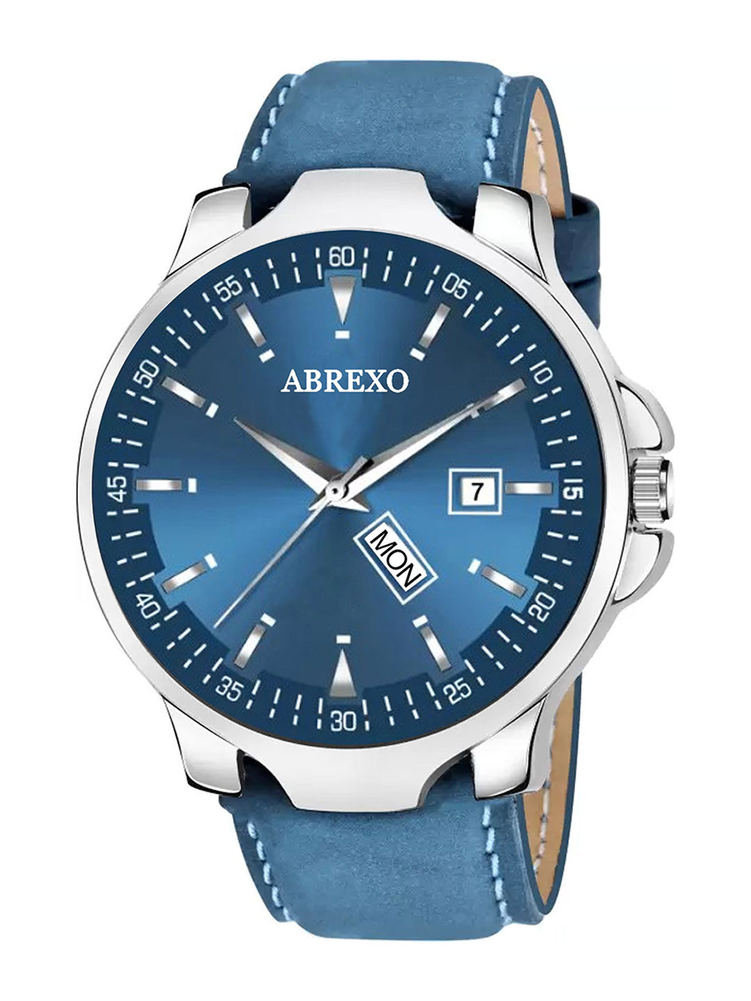 Abrexo Men Printed Dial & Leather Straps Analogue Watches Abx2914-Blue Day & Date Watch