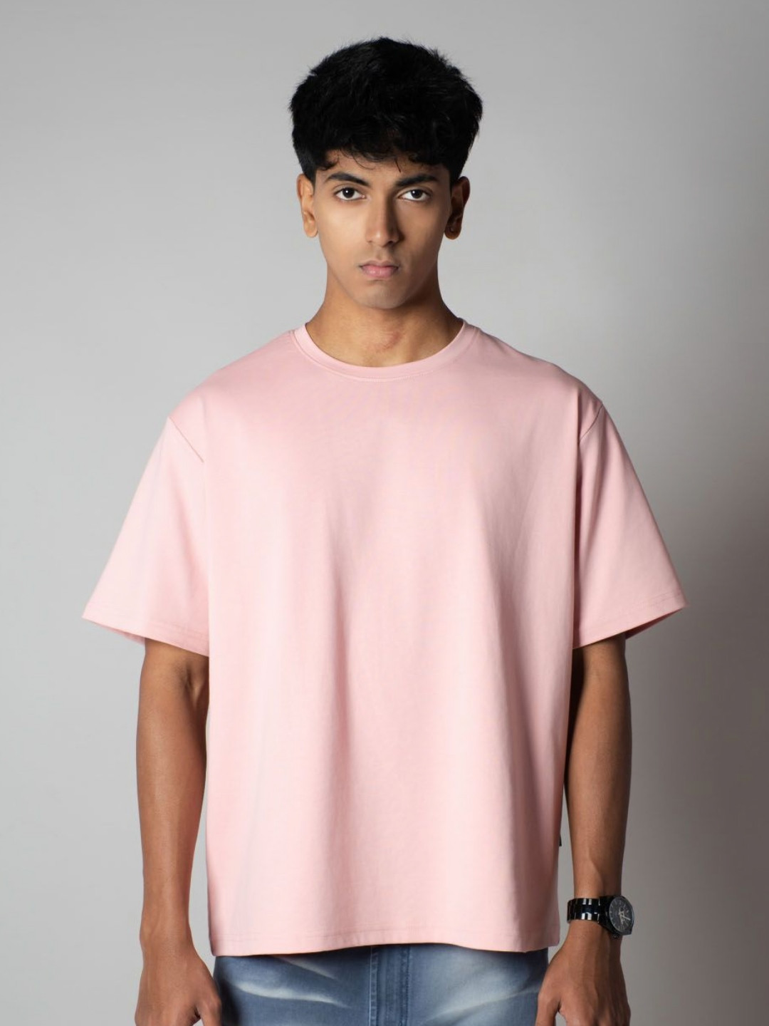 HOP HEAD Round Neck Drop Shoulder Sleeves Oversized Cotton T-shirt