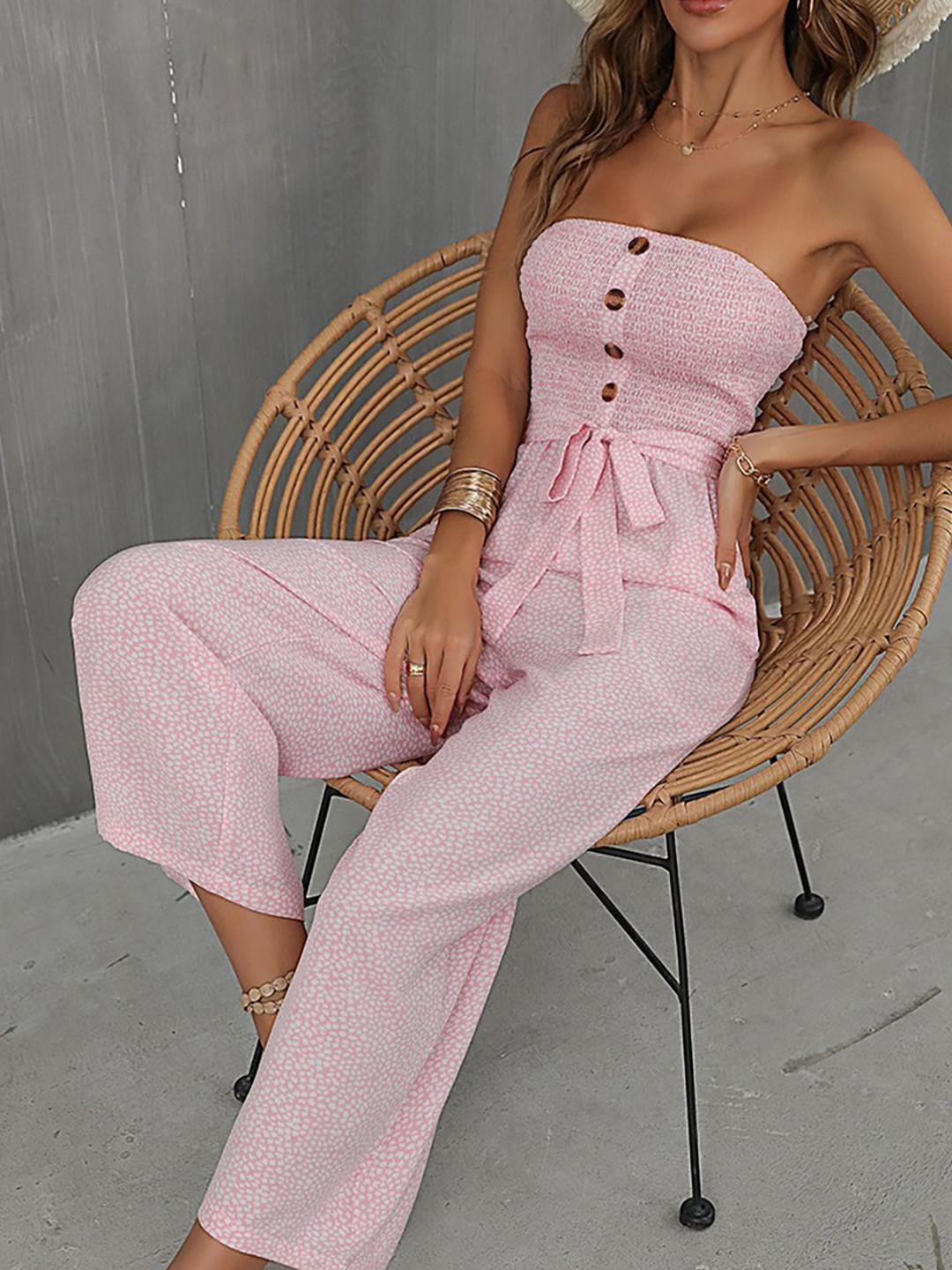 bebe Women Printed Basic Jumpsuit