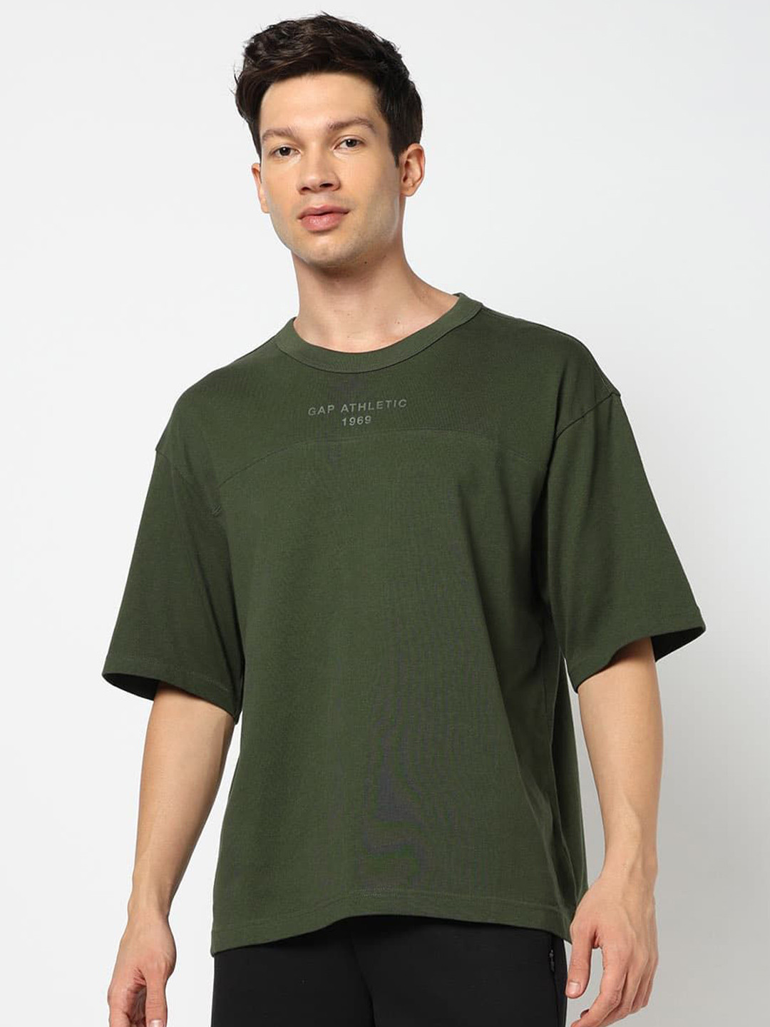 GAP Embossed Logo Printed Crew Neck T-Shirt